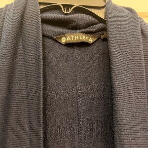 Athleta Navy Open Front sweatshirt Cardigan